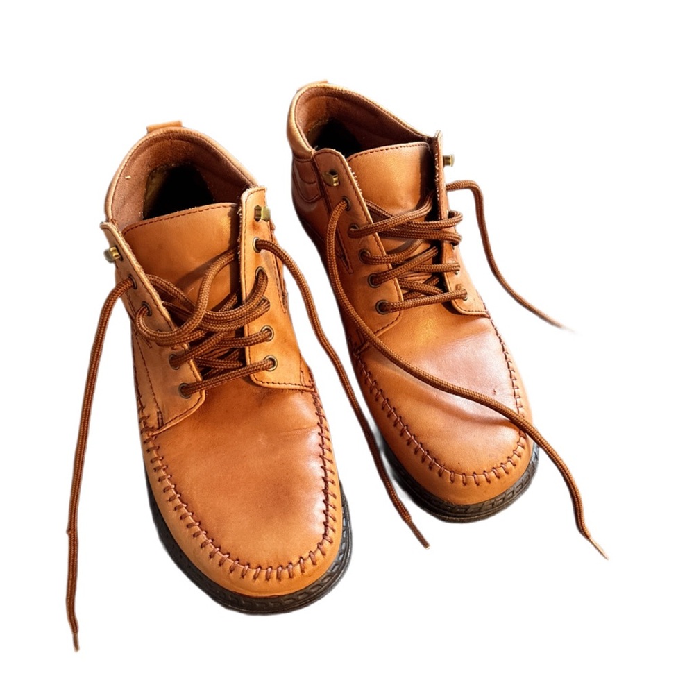 Dr. Scholls Mily Leather Ankle Lace Up moccasin hiking Boots Size 8.5